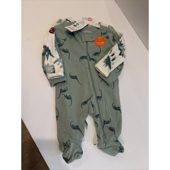 Carter's Other - Carter's 2 Pack Sleeper Set, Size newborn, dino, green, white